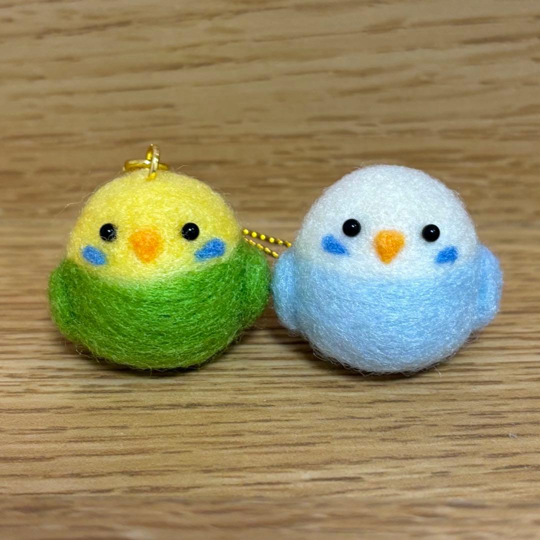 【現在オーダーストップ中】羊毛フェルト セキセイインコ ハンドメイド