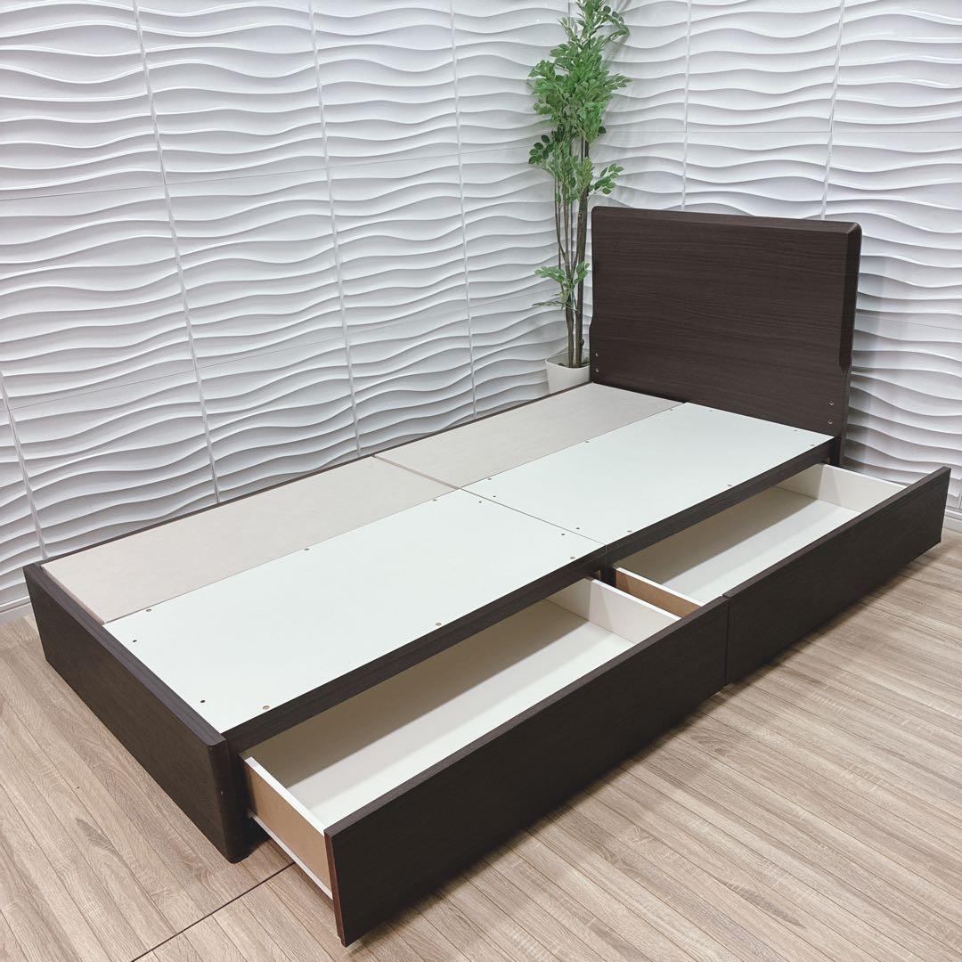 ◇大阪府 神戸市 配達料無料！◇ニトリベッドフレーム◇シングル◇収納付き◇