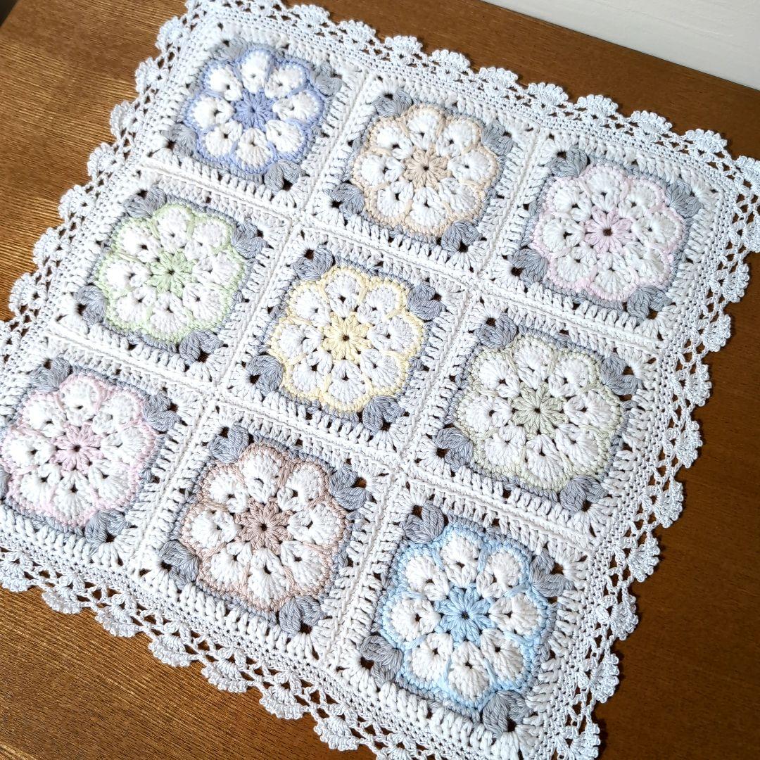 レース編み マルチカバー モチーフ - メルカリ