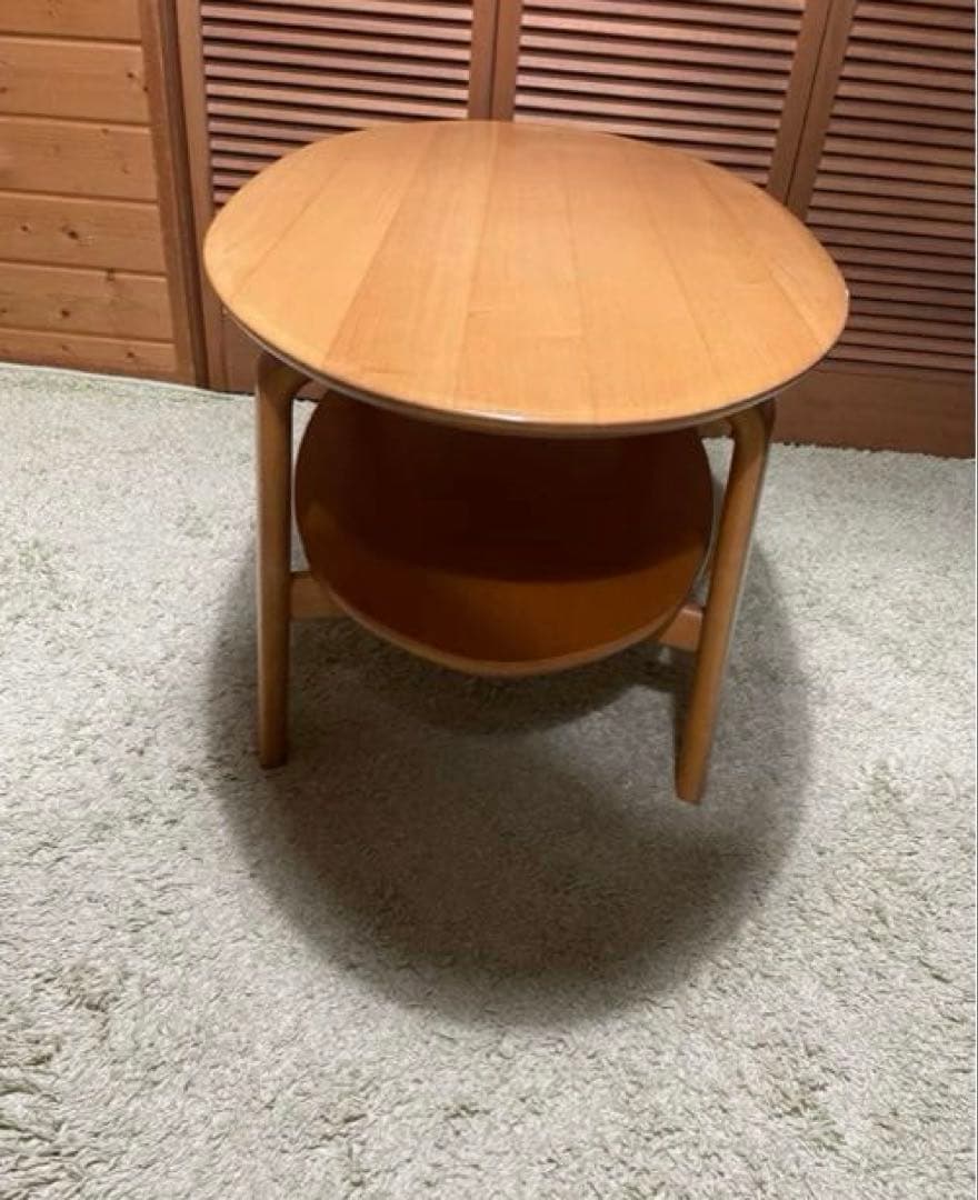 カリモクのChitano 木製 楕円形 センターテーブル