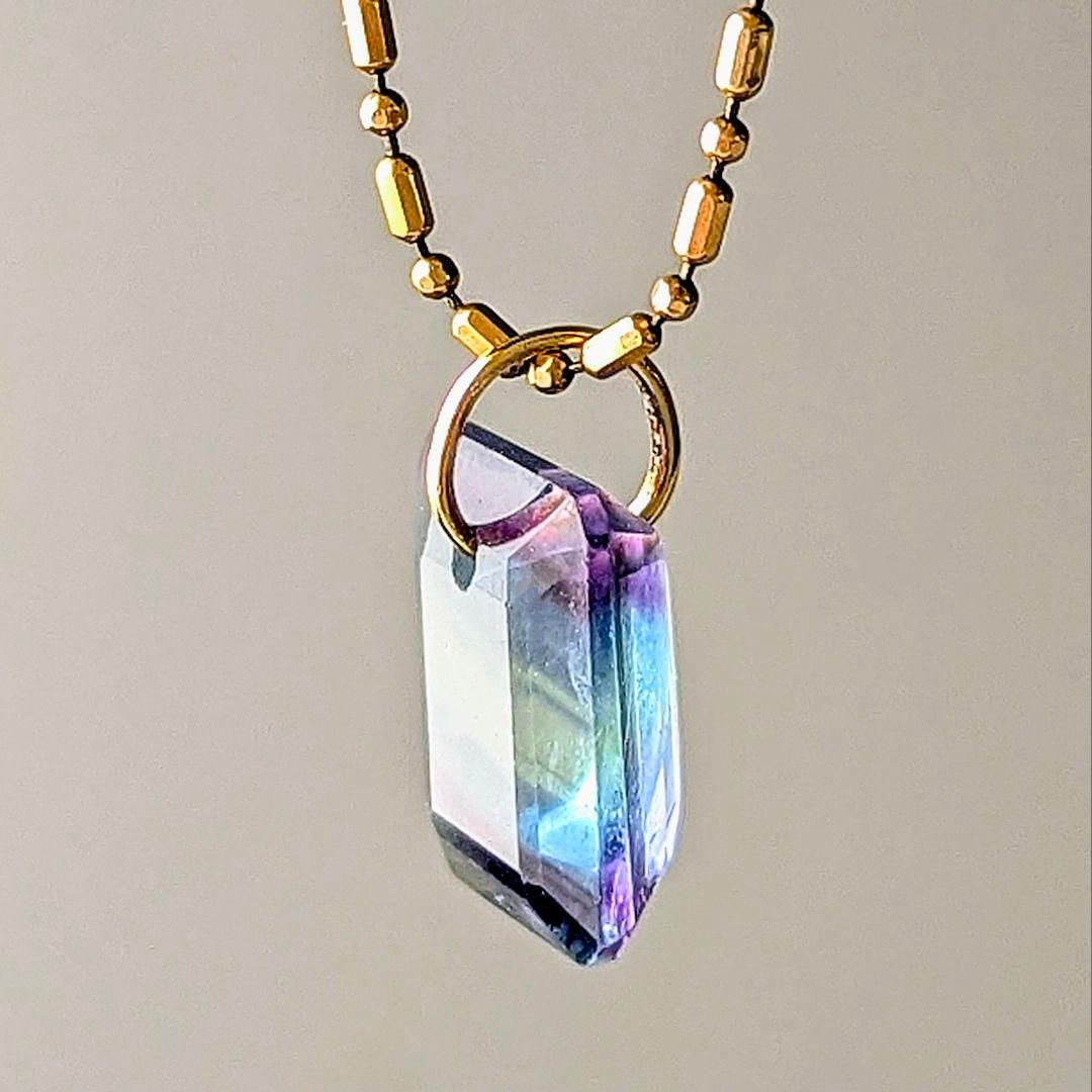 ♢ミリココ♢K18 パーティカラーフローライト 4.53ct チャーム