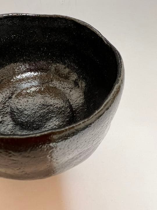 茶道具  黒楽茶碗  二代 小川長楽 造