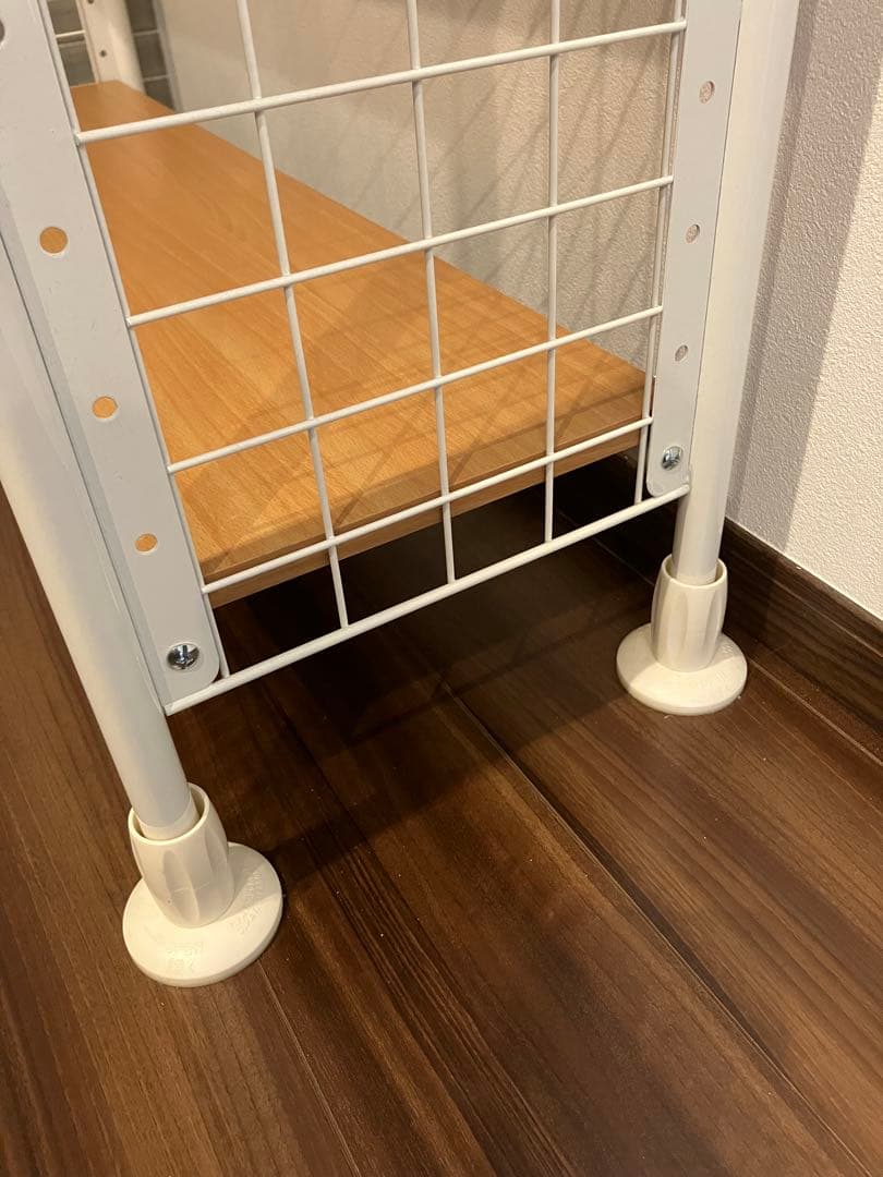 突っ張りラック 可動式棚５枚 幅90cm 奥行25cm