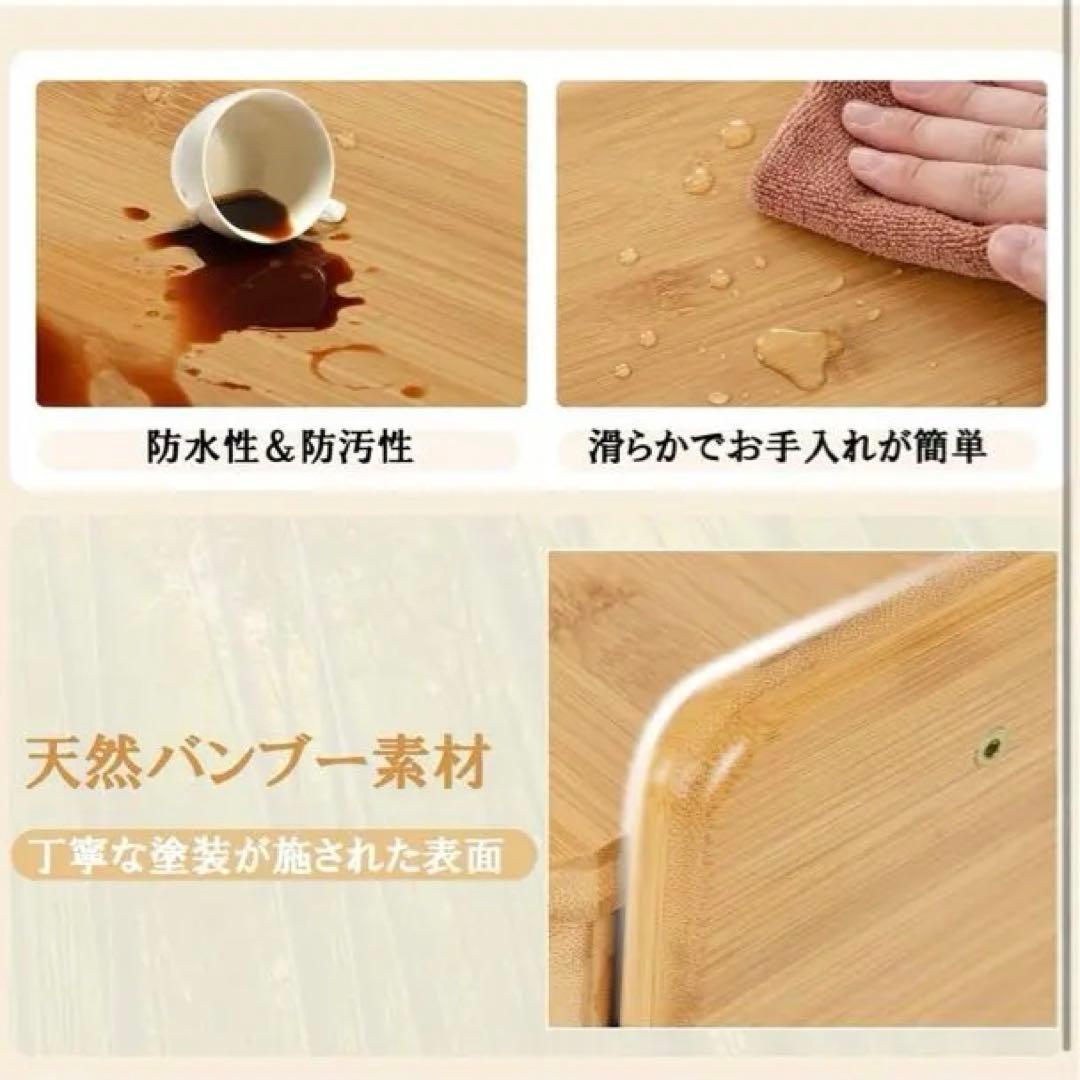 GYMAX 天然竹 パソコンデスク 100cm