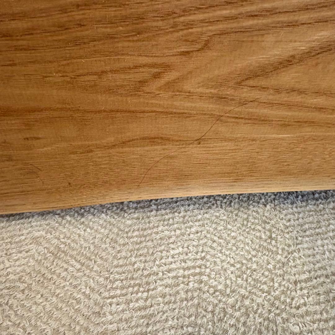 無垢材ナチュラルウッドテーブル ゴールド脚