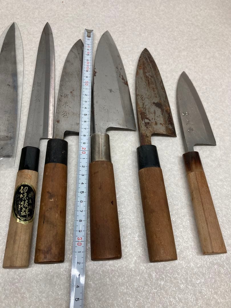 佐文作 兼篤 牛刀 包丁 関孫六 木臣 白寿作 出刃包丁 東京 上興 7本まとめ