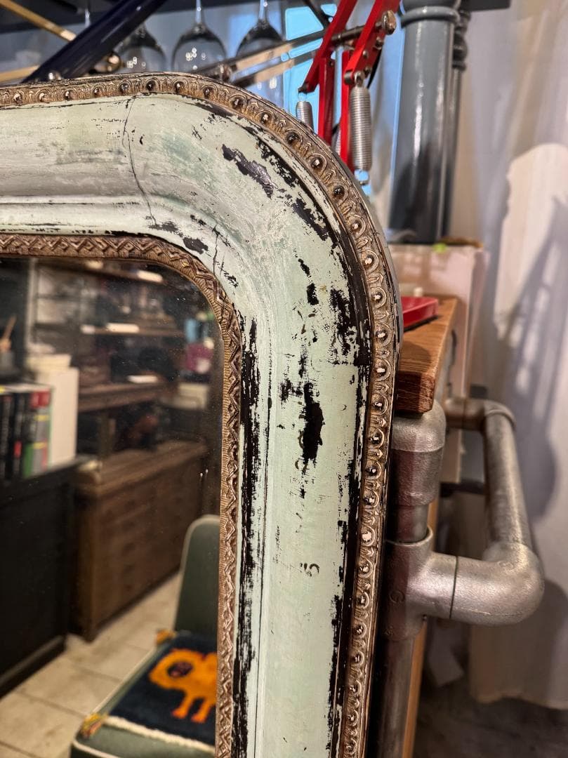 ミラー　W805*H1110　ジャパンヴィンテージ　アンティーク　ウォールミラー