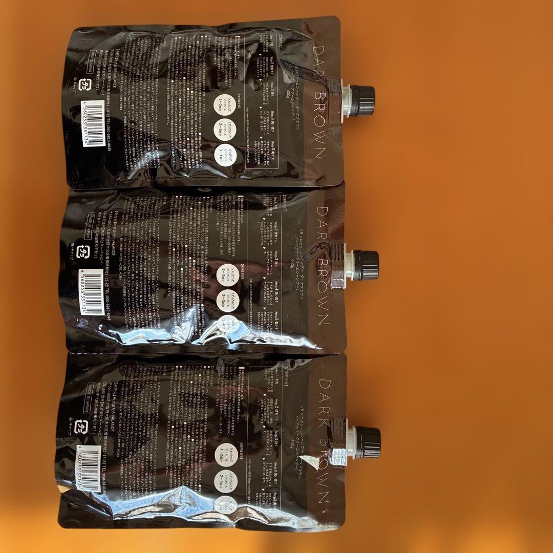 ダークブラウン カラーシャンプー 3個セット