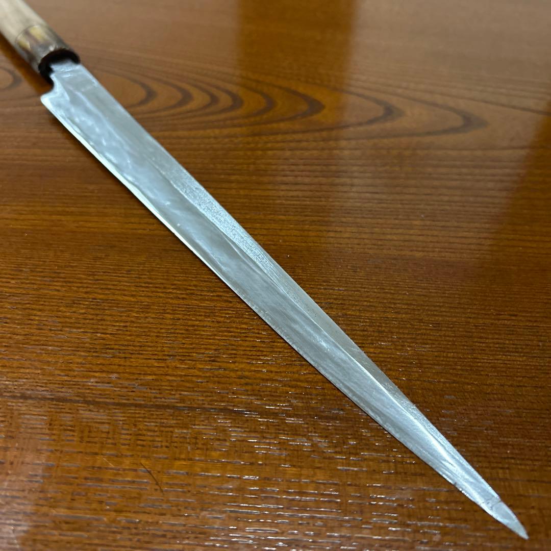 刺身包丁 正本作 全長40,5cm刃24,5cm厚約4mm★送料無料★水牛柄付