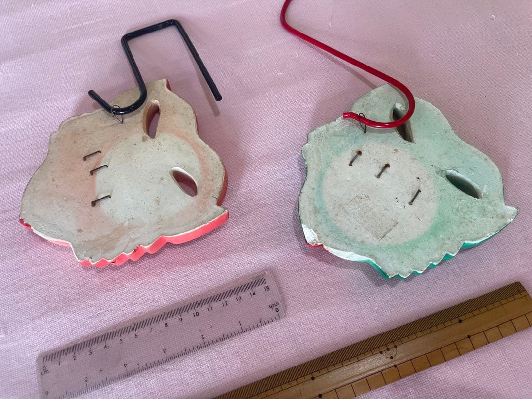 ミラースタジオ社　ミッドセンチュリー　アメリカン　石膏壁飾り　夫婦仲金魚2匹