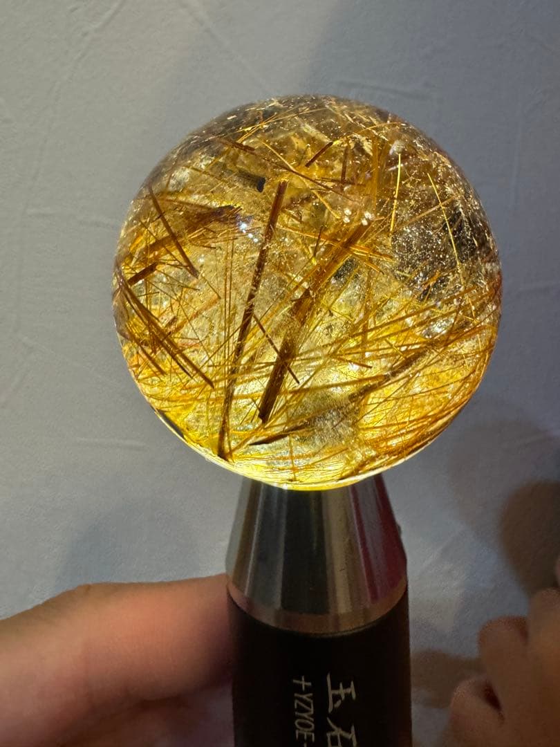 【極美品】トルマリンルチル 丸玉 天然石