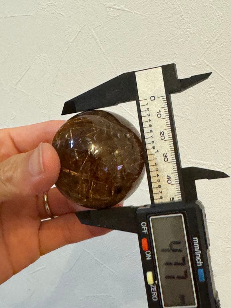 【極美品】トルマリンルチル 丸玉 天然石