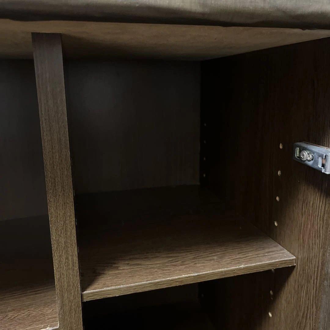 昭和レトロ ユーアイ家具 下駄箱 シューズボックス ミラー付 - メルカリ