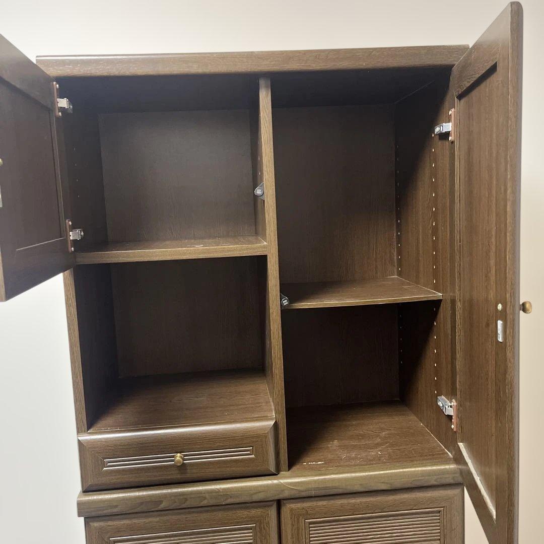 昭和レトロ ユーアイ家具 下駄箱 シューズボックス ミラー付 - メルカリ