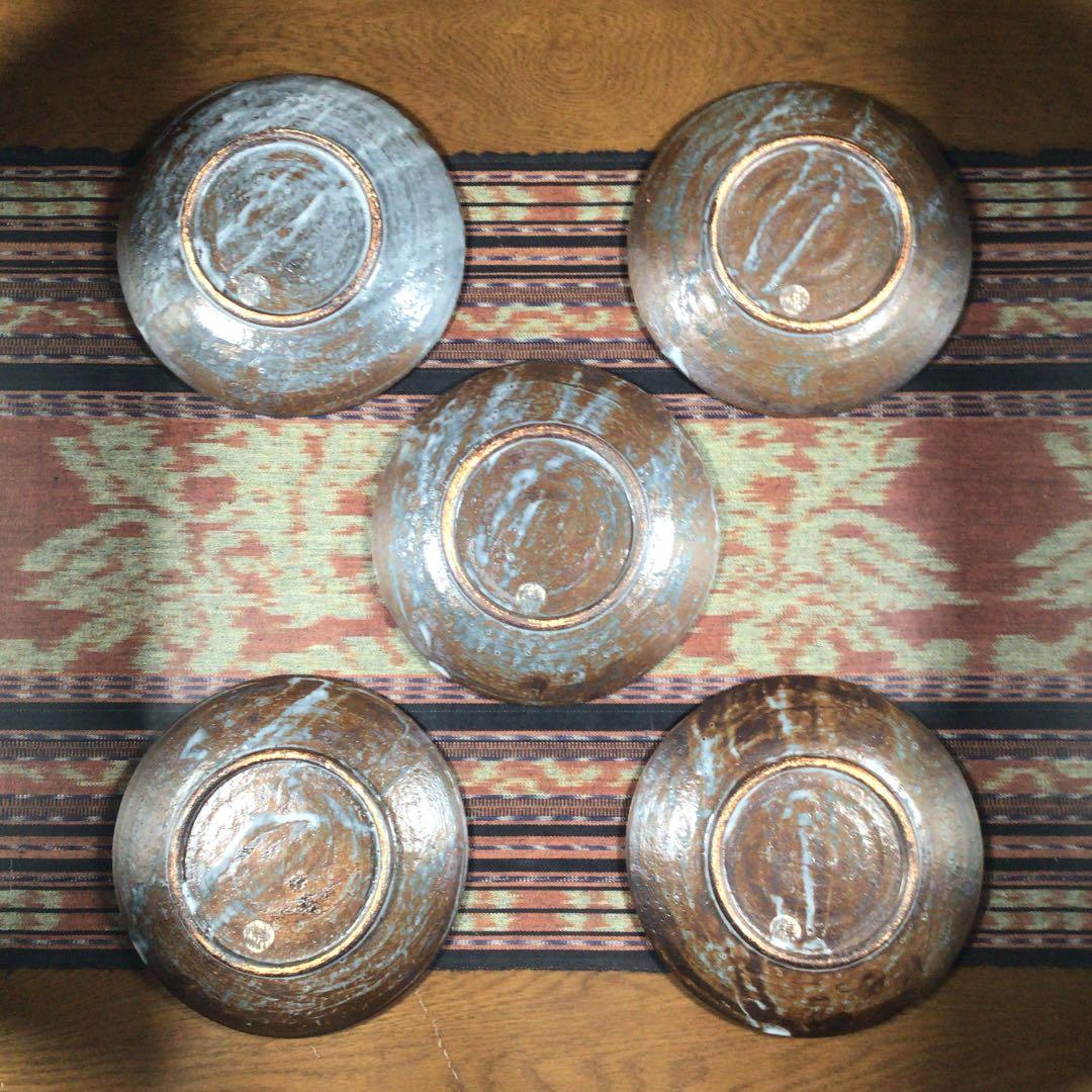 『冬うー特価』　中村東洸　六代目　中皿　5種5枚