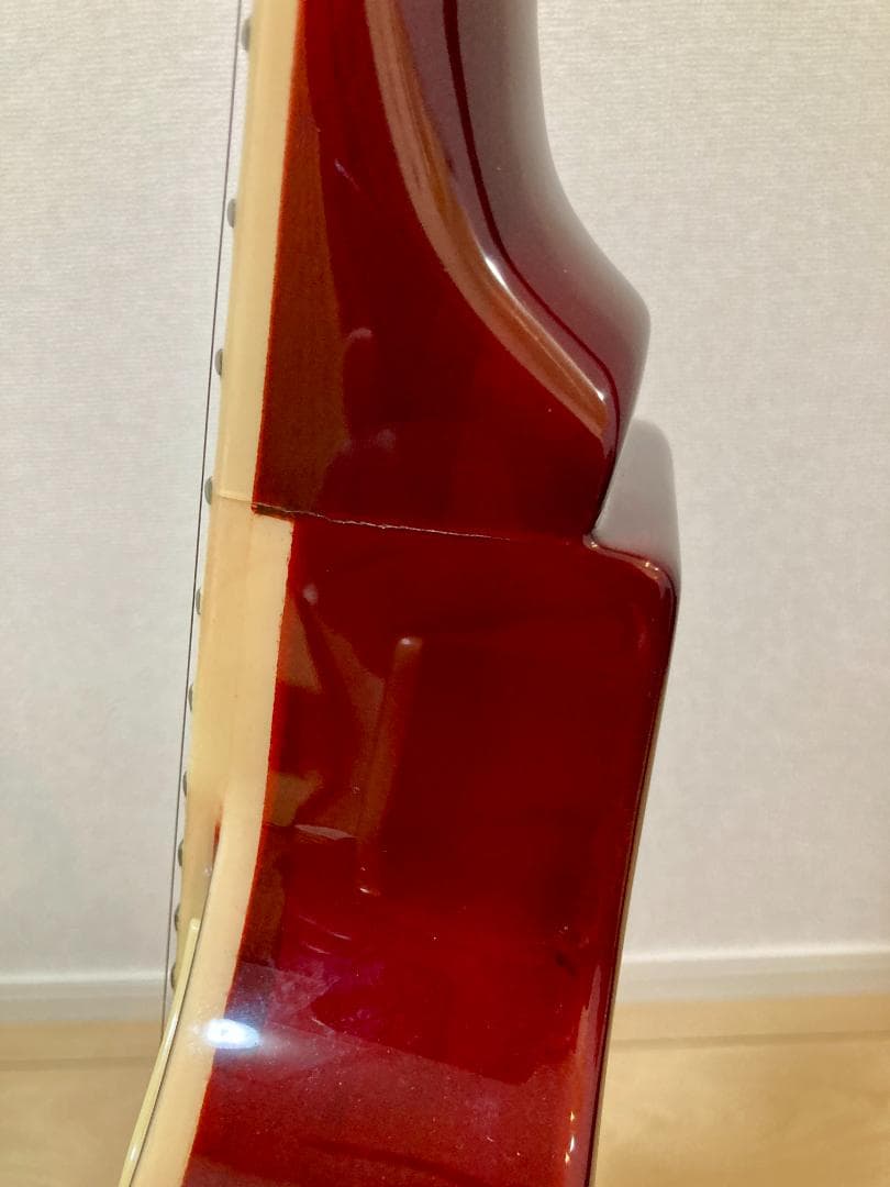 Maison レスポール セットネック ギブソンヘッド ワインレッド 音出し