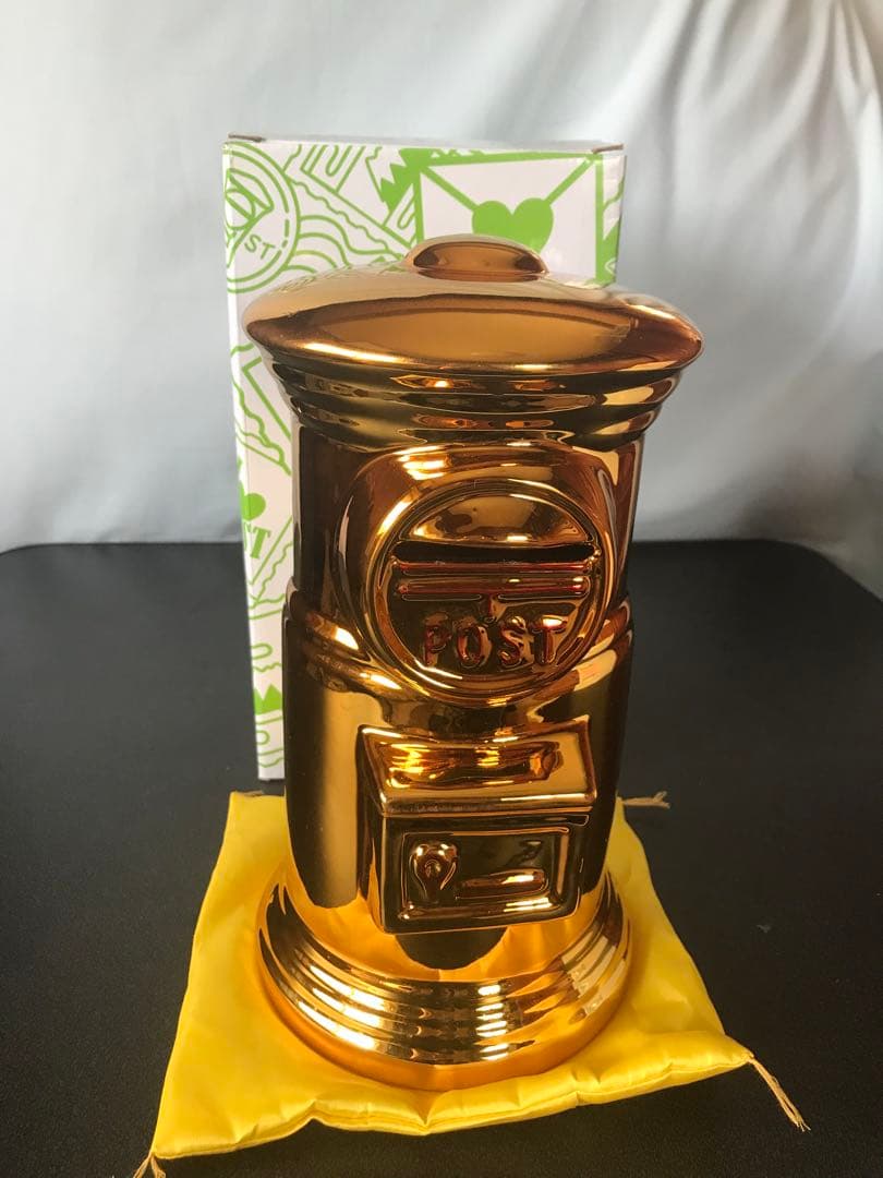 貯金箱　郵便ポスト　ゴールド　金色　非売品　郵便局