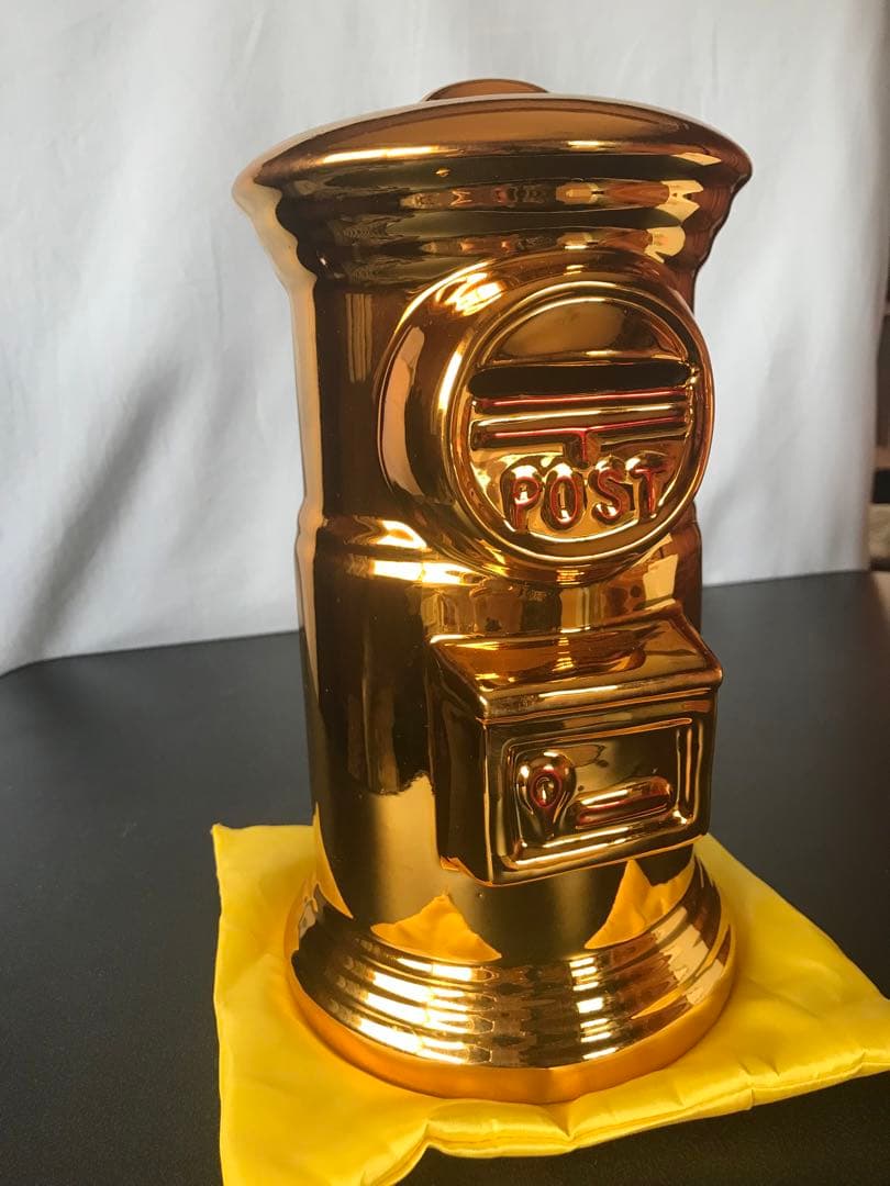 貯金箱　郵便ポスト　ゴールド　金色　非売品　郵便局