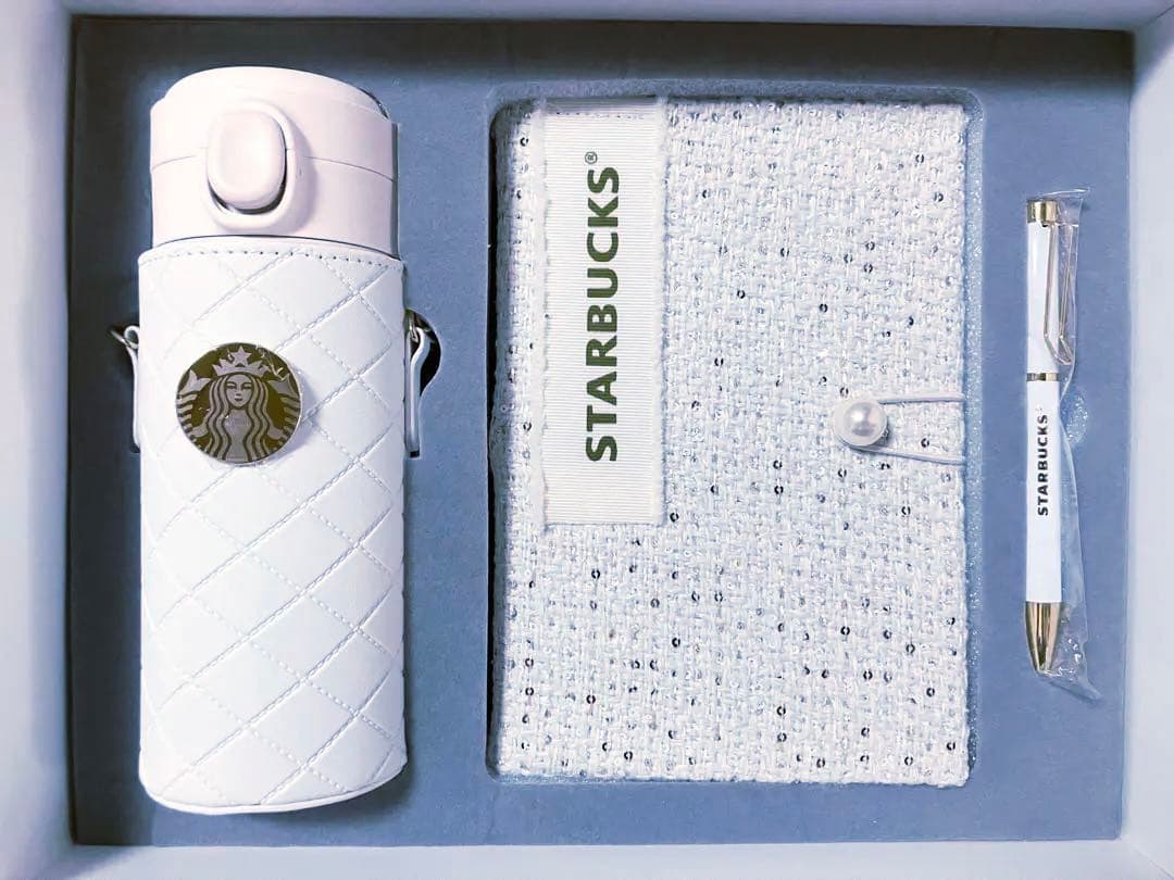 スタバ 海外限定 キルティング パール タンブラー ノート ボールペン