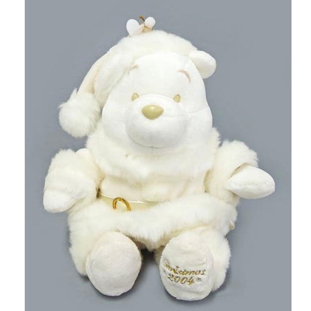 プーさん 白 ディズニーリゾート限定 ぬいぐるみ クリスマス 2004年