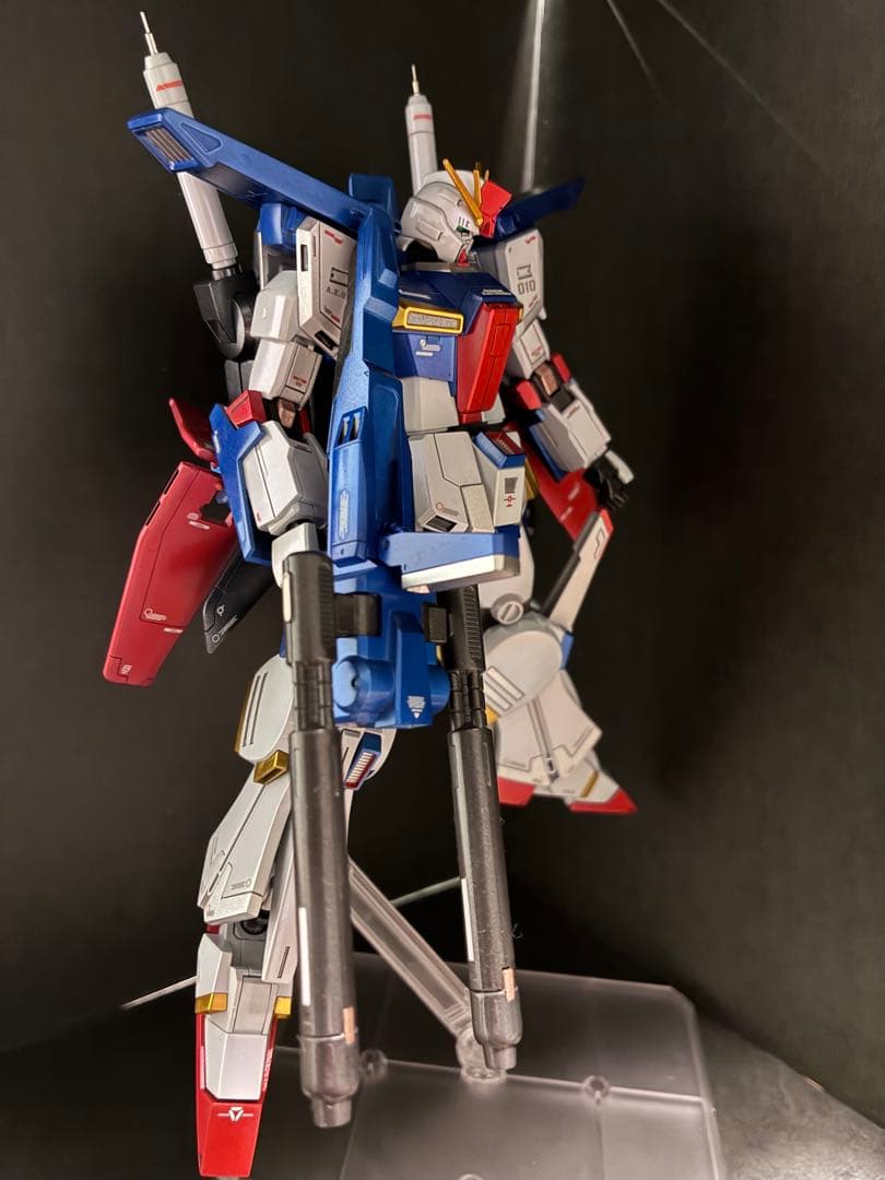 ガンプラ完成品 HG ZZガンダム全塗装スタイル改修完成品 発光ギミック