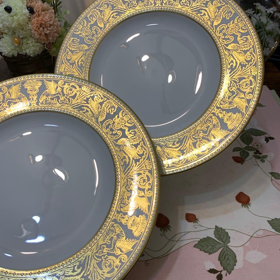 ウェッジウッド ゴールド　フロレンティーン　20.5cmデザートプレート　5枚