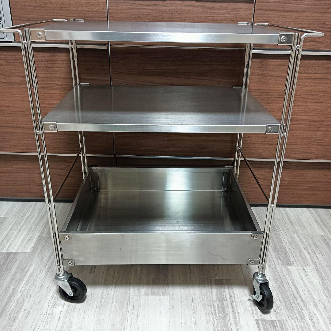 無印良品　ステンレス　ユニットシェルフワゴン　セット