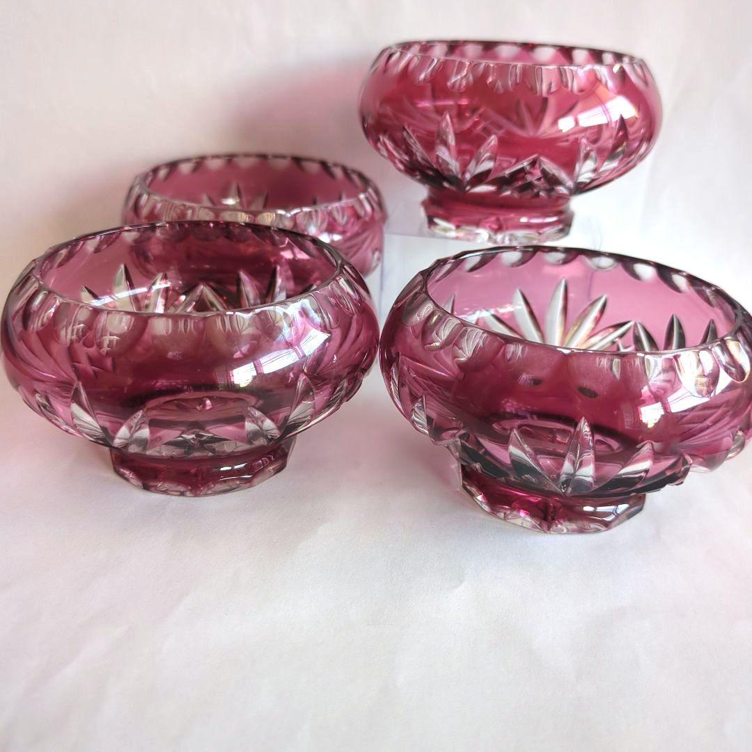 切子 グラス 小鉢 切りガラス オールド切子 フルーツ皿