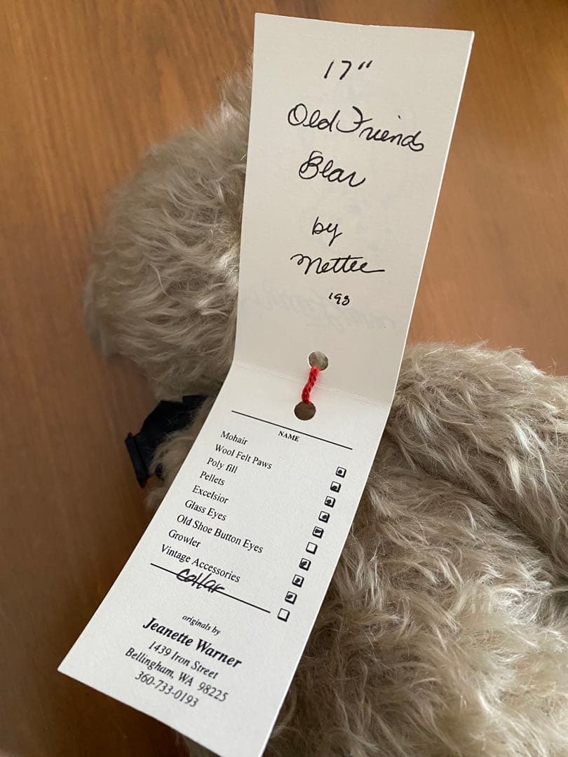 Nettee Bears ジャネットワーナー アーティストベア 海外 テディベア