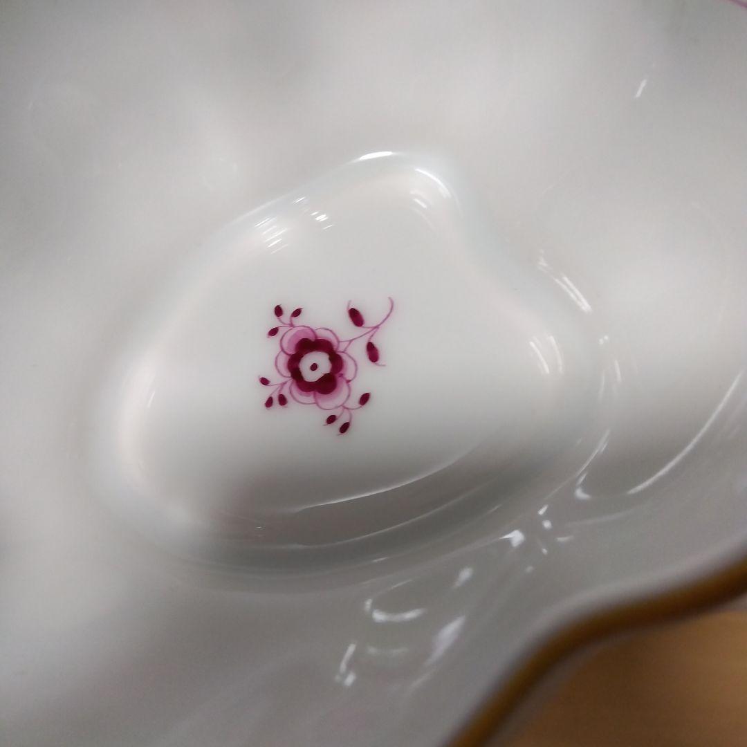 未使用　ロイヤルコペンハーゲン　パルメッテ　バーガンディ　オープンディッシュ