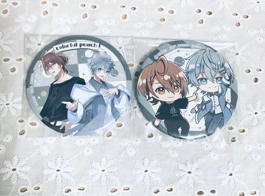 カラフルピーチ からぴち うり ヒロ 一番くじペア缶バッジ 等身 ミニ