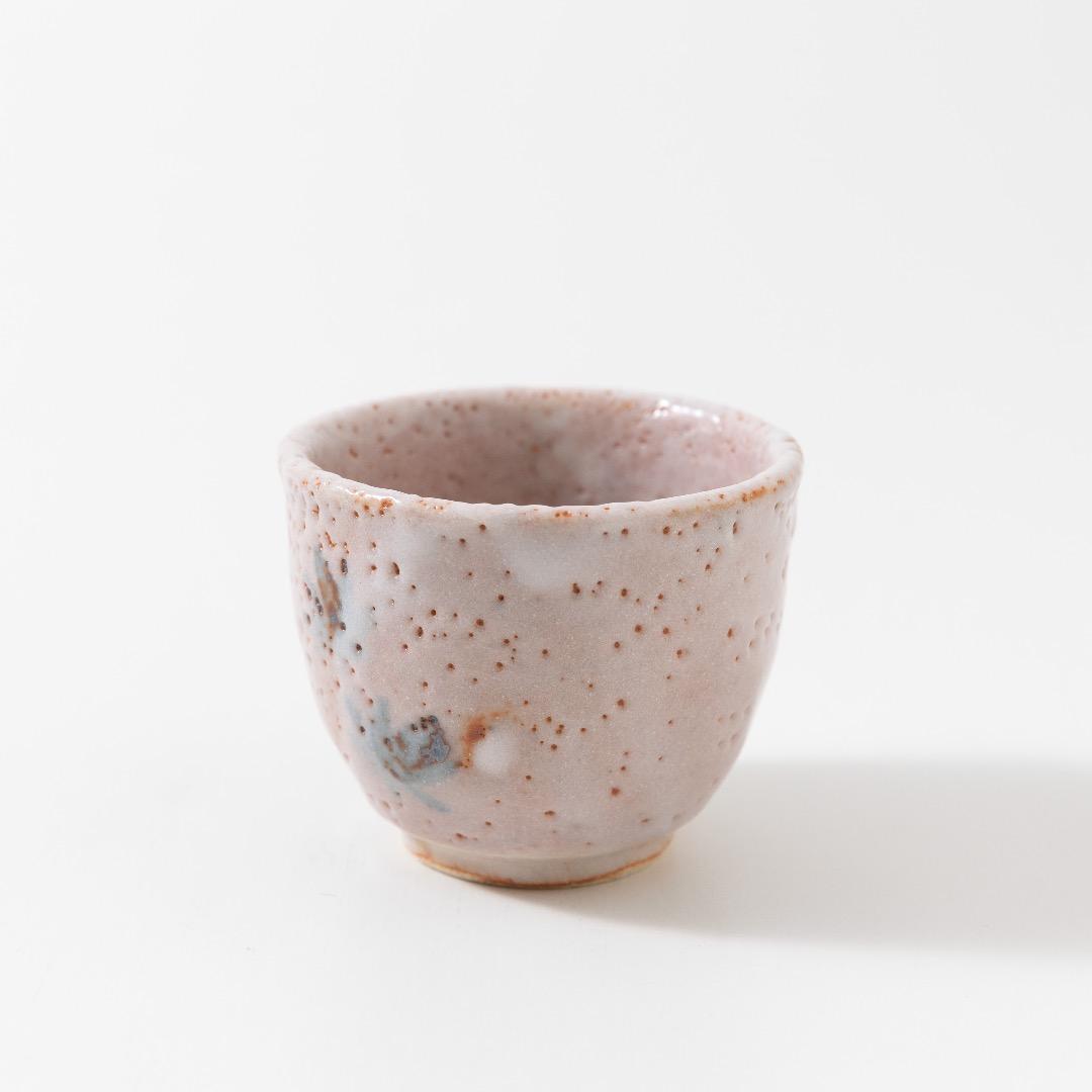 安藤日出武 美濃焼 茜志野 汲出揃 湯呑5客セット【新品・未使用・木