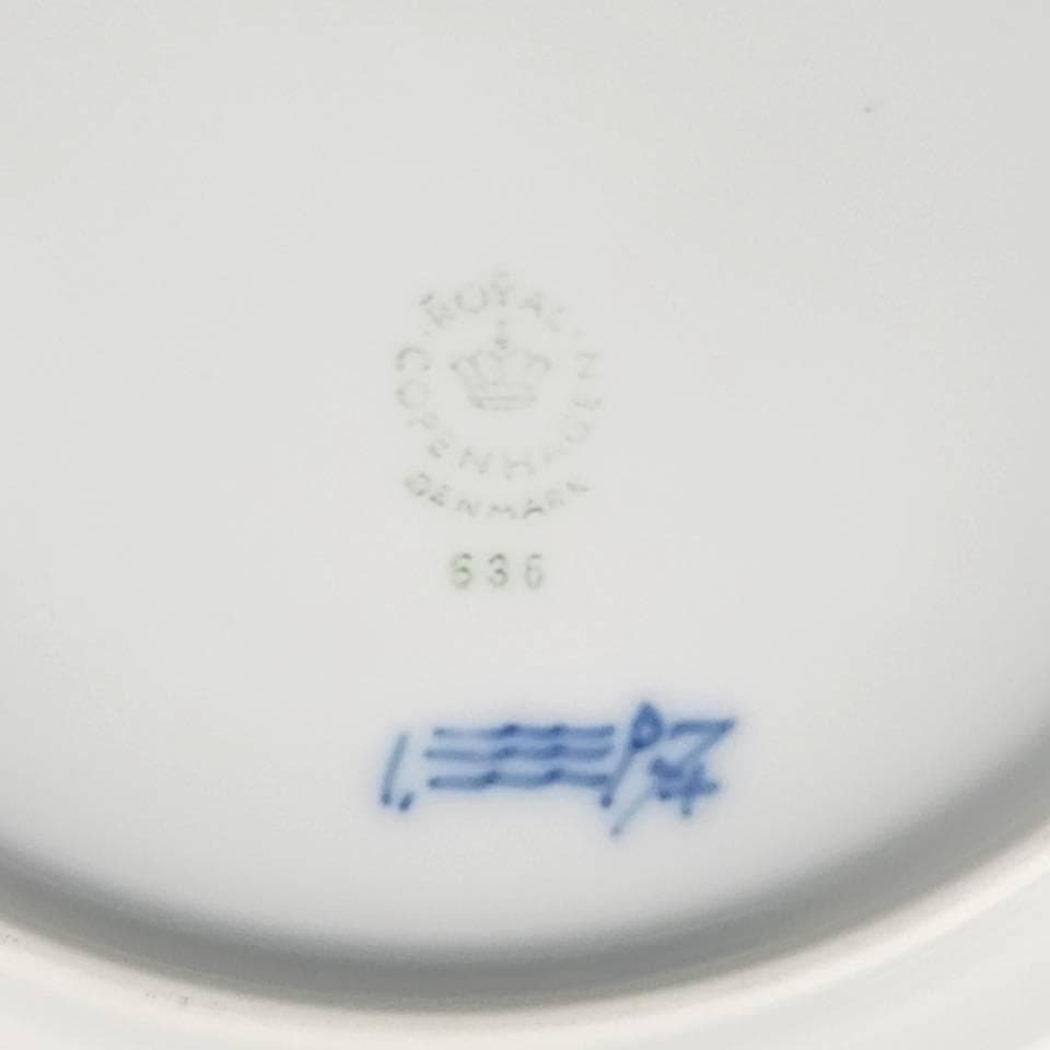 △美品△ロイヤルコペンハーゲン　ブルーフルーテッド ダブルレース プレート 2