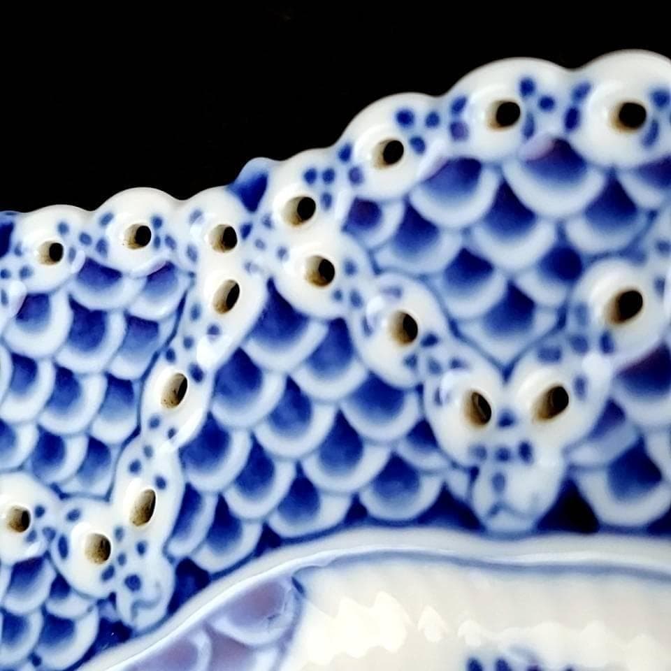 △美品△ロイヤルコペンハーゲン　ブルーフルーテッド ダブルレース プレート 2