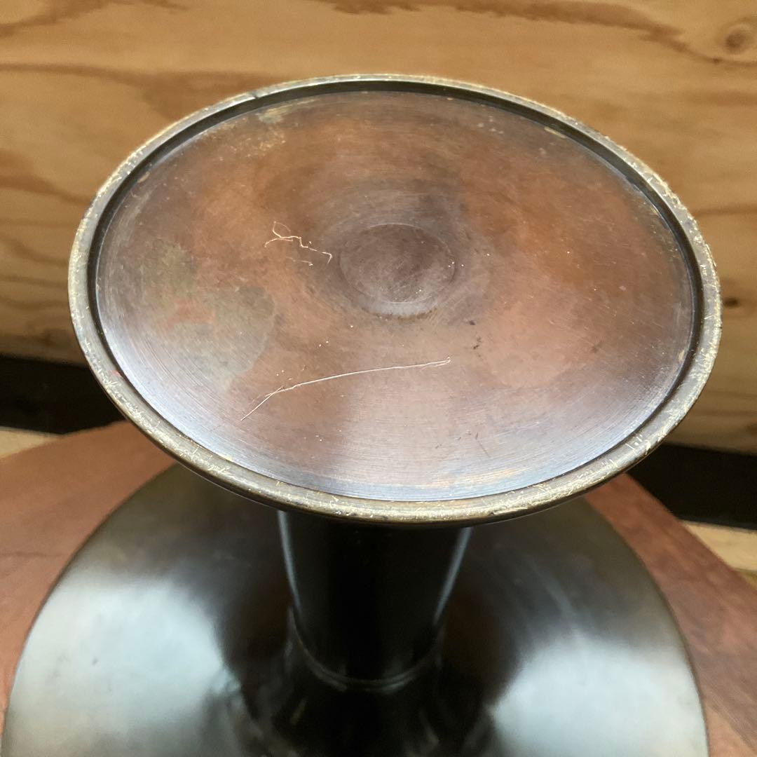 いけばな 池坊 一文字 華道具 花瓶 銅花器 薄端 花器 花生 花入 - メルカリ