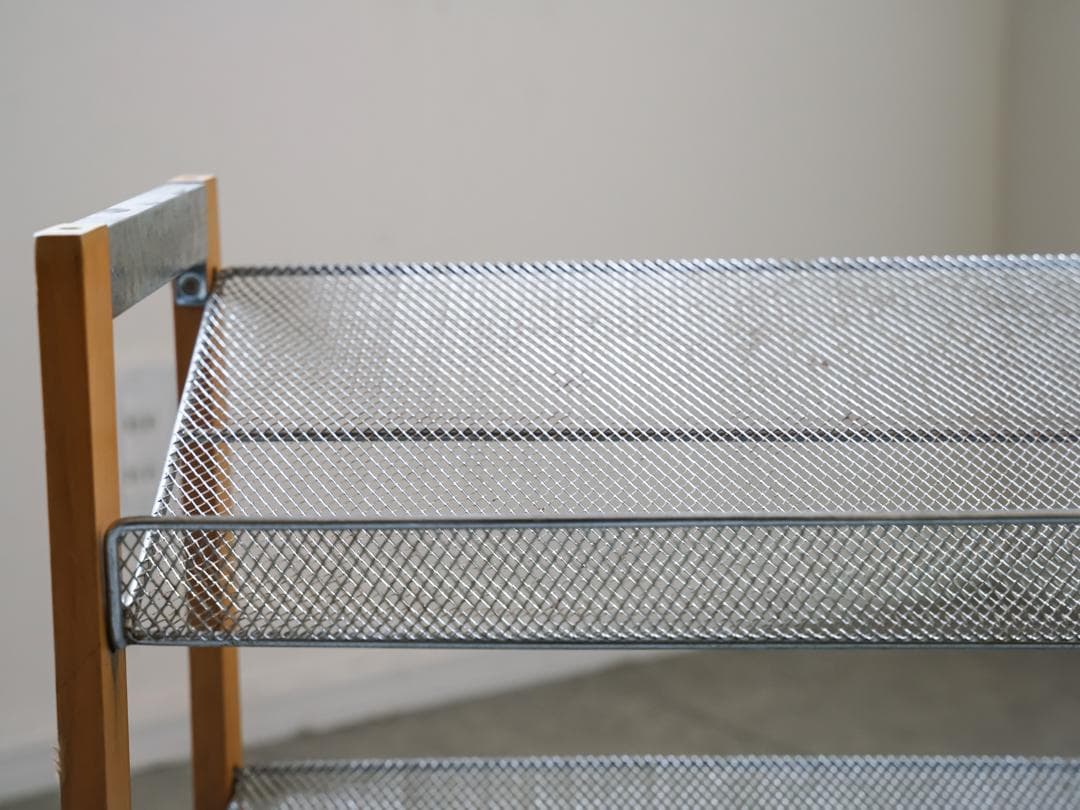 ヴィンテージ エキスパンドメタル マガジンラック/シューズラック 収納