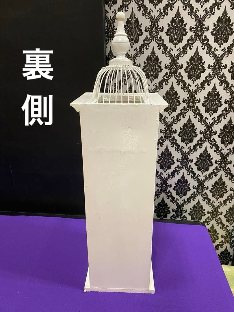 希少 ヴィンテージ♦️フレンチシャビー♦️鳥籠型　お洒落　収納棚♦️白家具♦️送料込