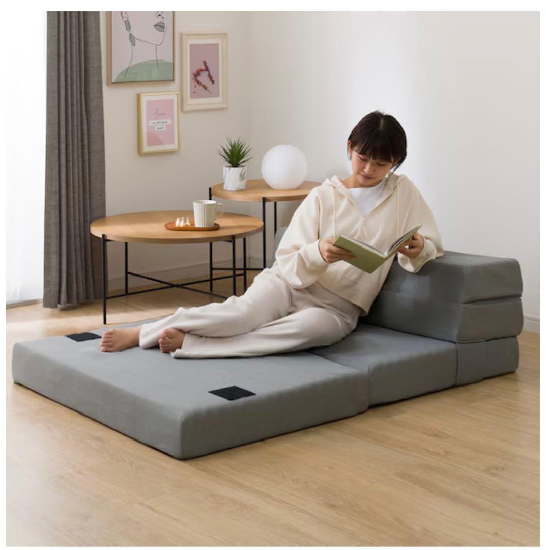 ニトリ　ソファになるマットレス　シングル　カバーつき