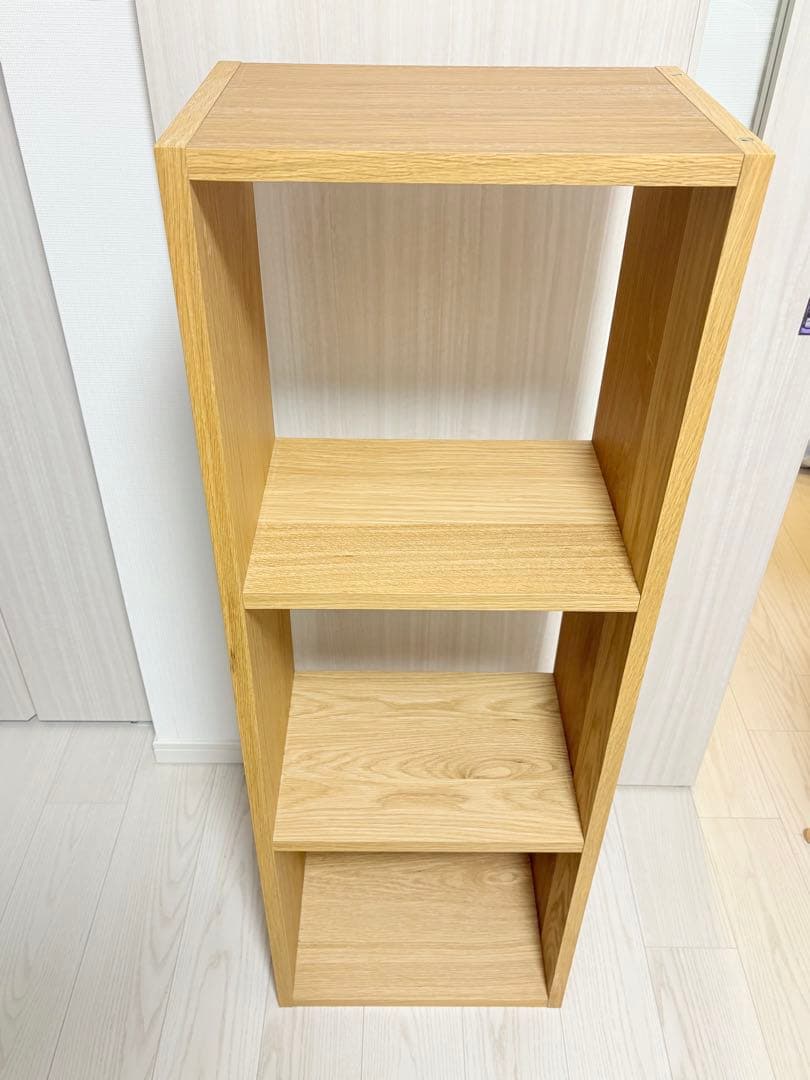 無印良品スタッキングシェルフ 3段 オーク材