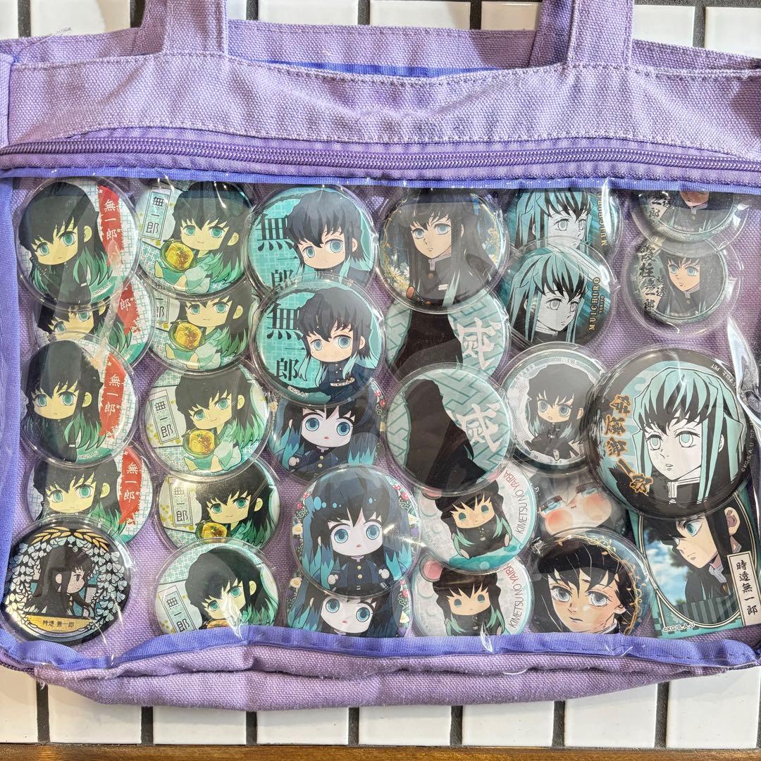 ☆鬼滅の刃 時透無一郎 痛バッグ☆痛バ缶バッチたくさんセットむ