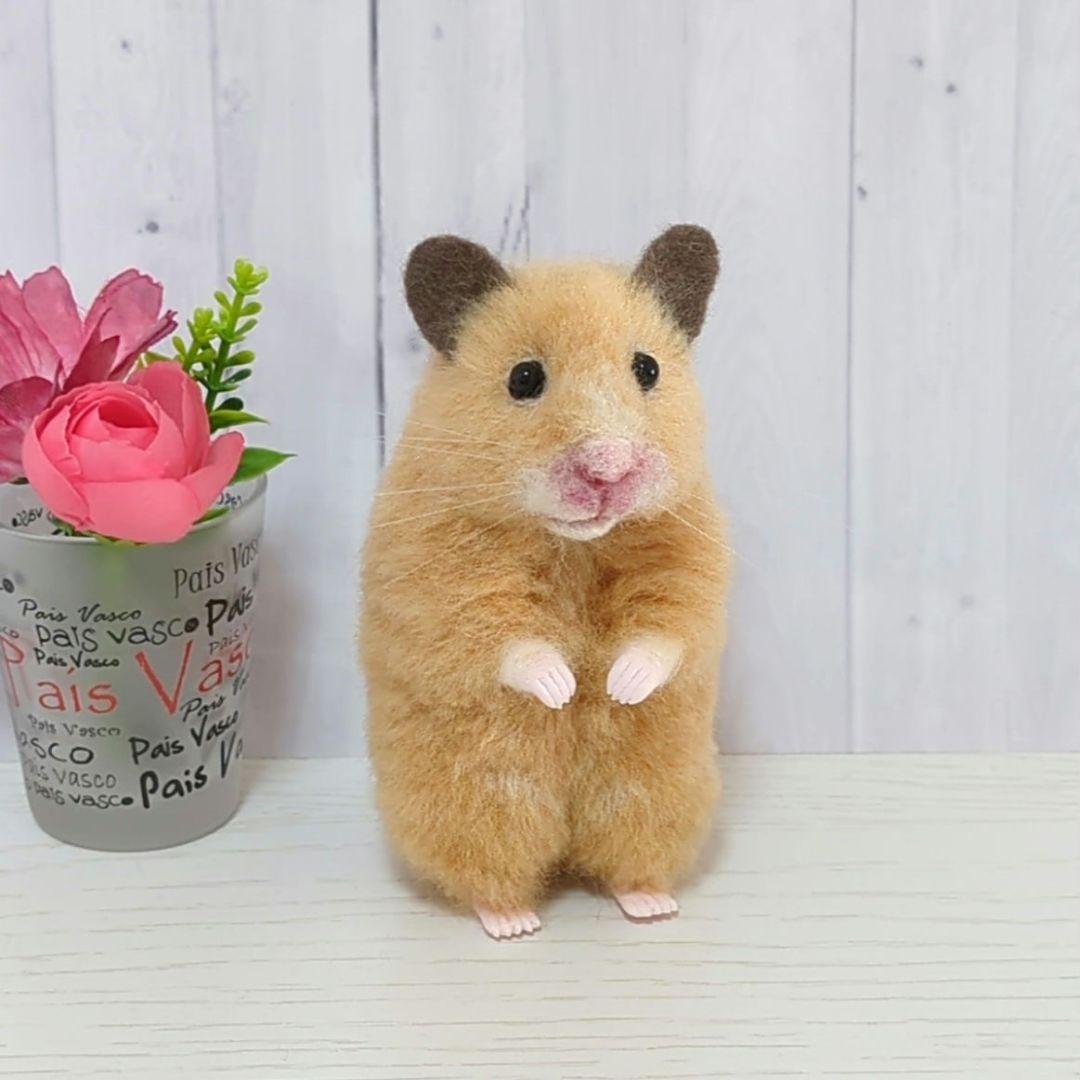 378 くるみ ハムスター 羊毛フェルト