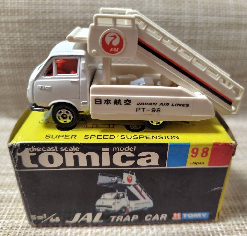 トミカ黒箱98-1 日本航空タラップカー 日本製 当時物-純正割引品