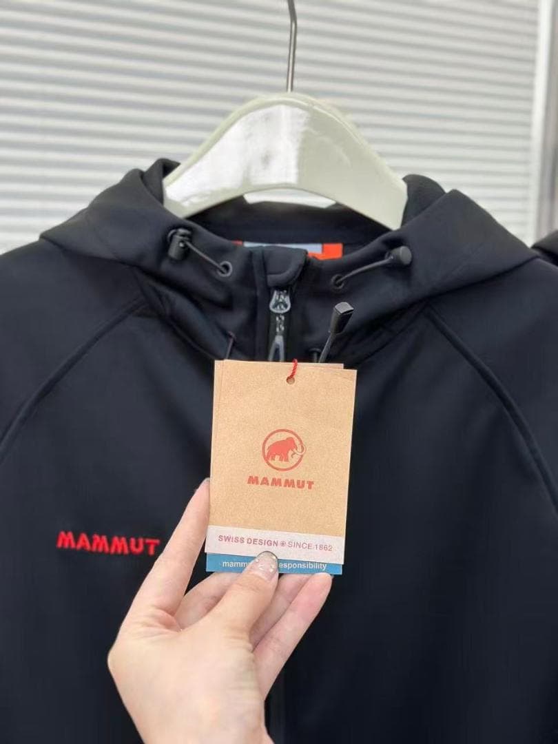 新品MAMMUT マムートClionブラック登山ジャケットアウターソフトシェルL