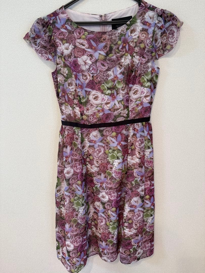 TOCCA花柄フレアドレス（パープル系）