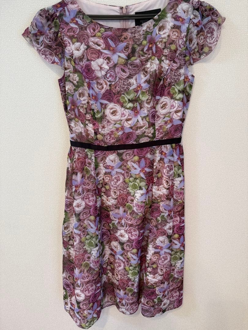 TOCCA花柄フレアドレス（パープル系）