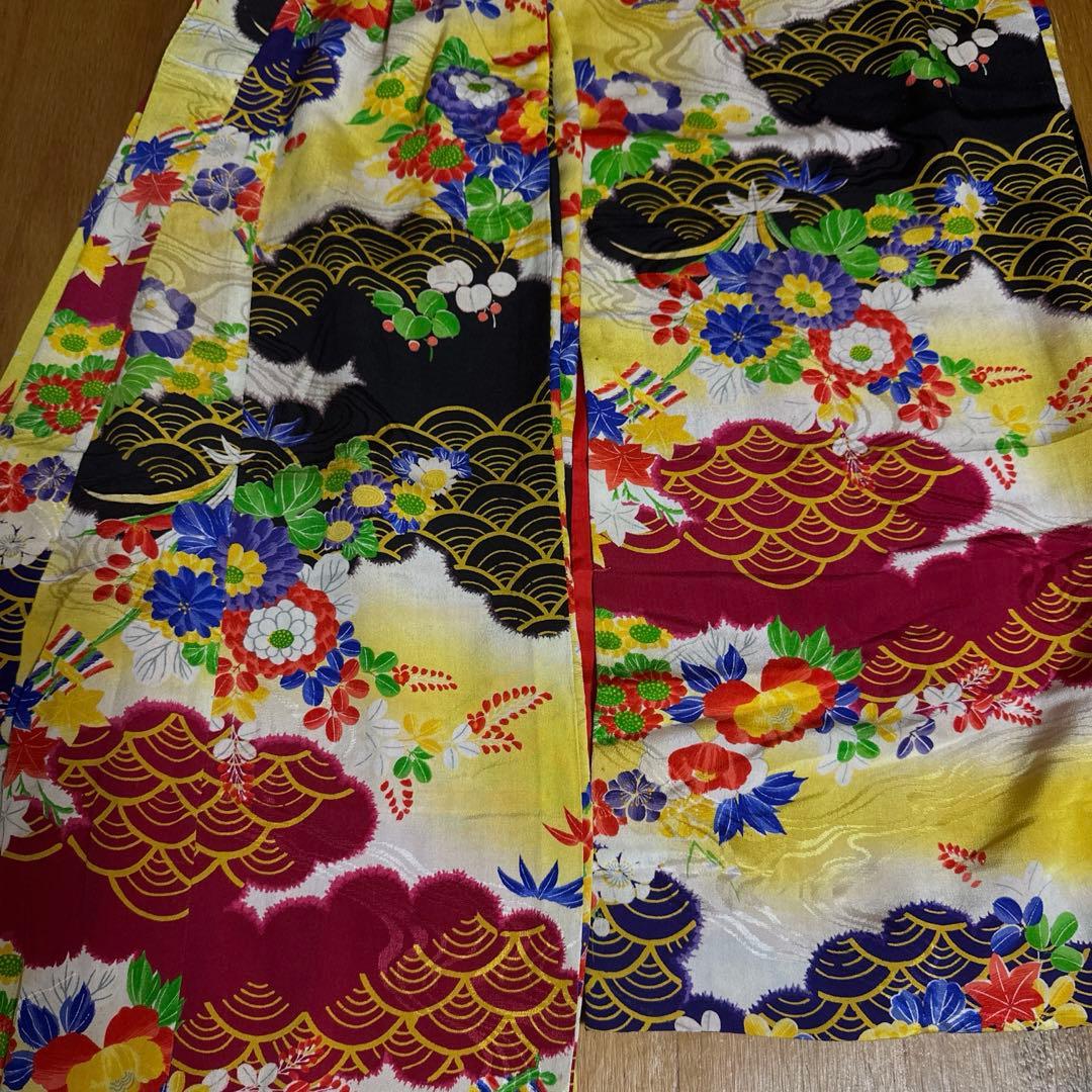 七五三　小さめ7歳　アンティーク着物　長襦袢付き　18ー9