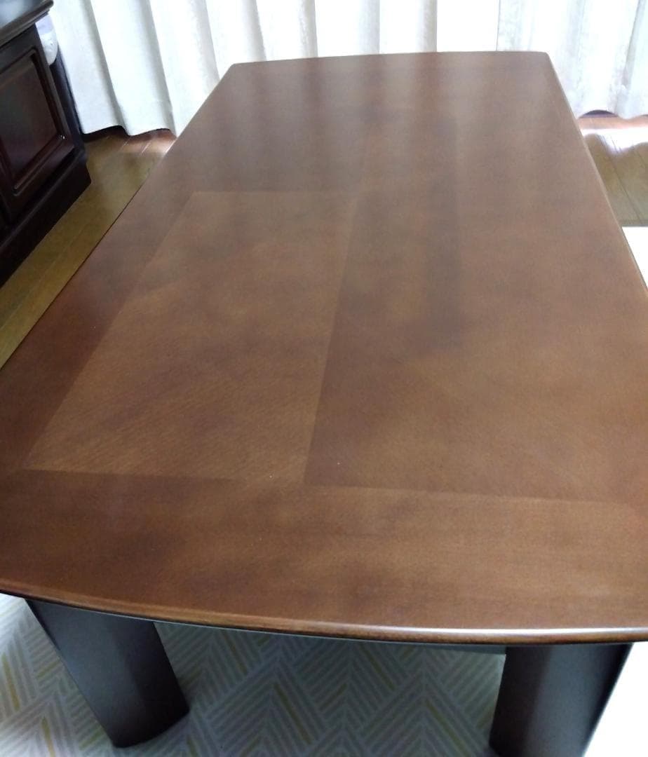 センターテーブル ドイツ ビーチ材 美品 ブラウン 横幅105cm 高さ41cm
