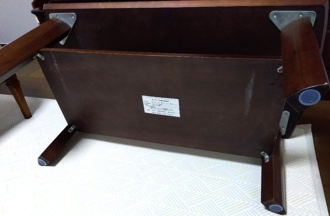 センターテーブル ドイツ ビーチ材 美品 ブラウン 横幅105cm 高さ41cm