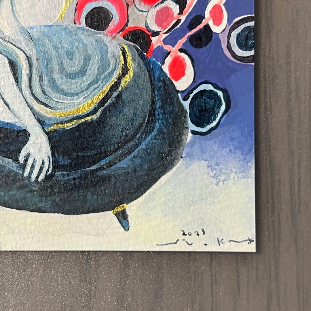 黄菊しーく 水彩画 原画 2023年 si_ku