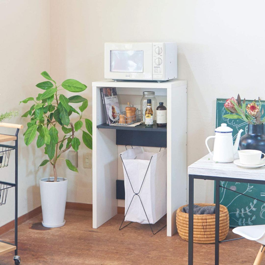 ラック レンジ台 ゴミ箱 キッチン回りもすっきり収納